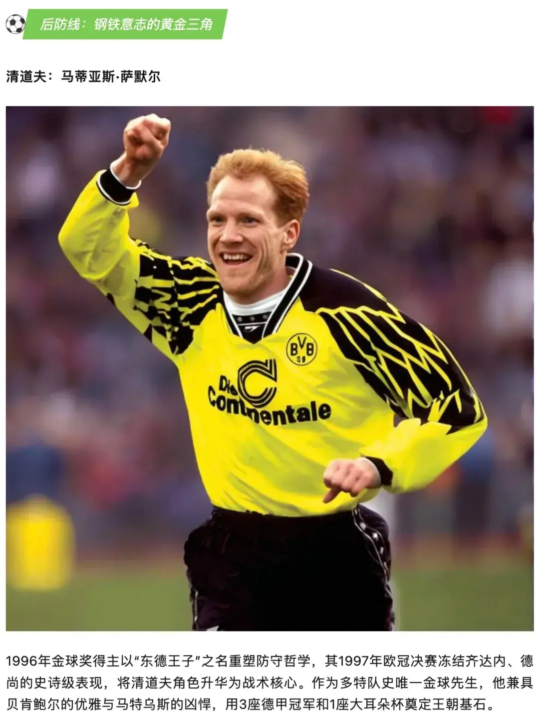 包含多特蒙德新一代领军人物崭露头角，成为争冠潜力股的词条
